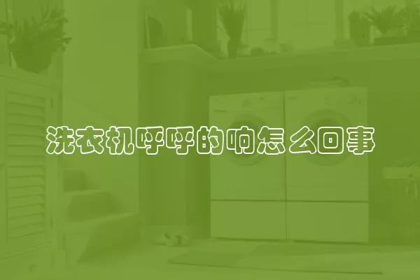 洗衣机呼呼的响怎么回事