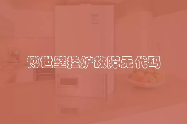 博世壁挂炉故障无代码