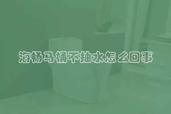 海畅马桶不抽水怎么回事