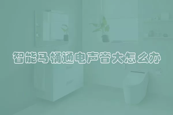 智能马桶通电声音大怎么办