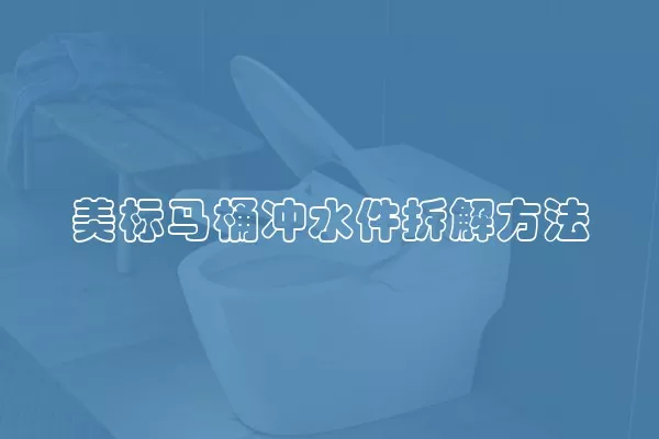 美标马桶冲水件拆解方法