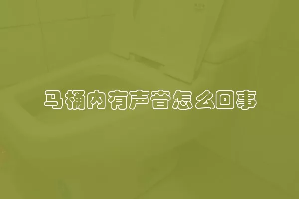 马桶内有声音怎么回事