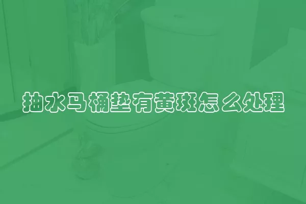 抽水马桶垫有黄斑怎么处理