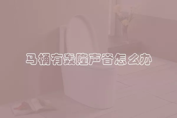 马桶有轰隆声音怎么办