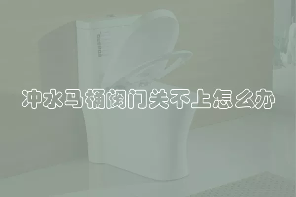 冲水马桶阀门关不上怎么办