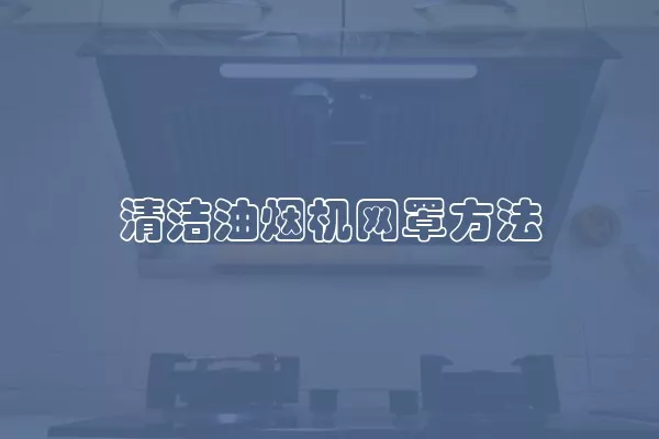 清洁油烟机网罩方法