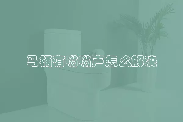 马桶有嗡嗡声怎么解决