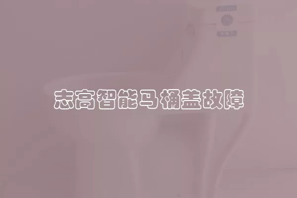 志高智能马桶盖故障