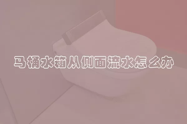 马桶水箱从侧面流水怎么办