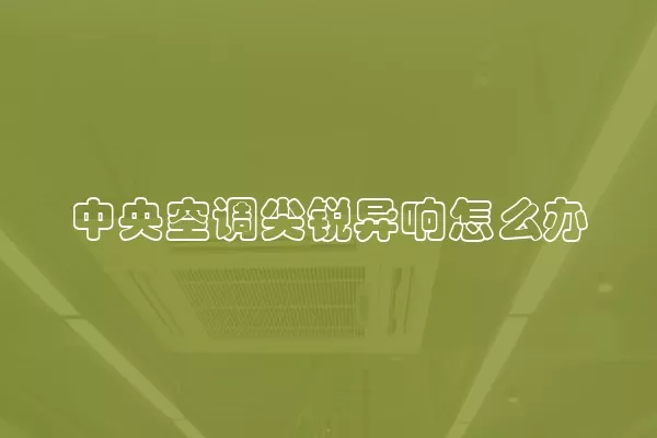 中央空调尖锐异响怎么办