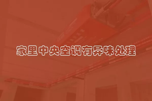 家里中央空调有异味处理