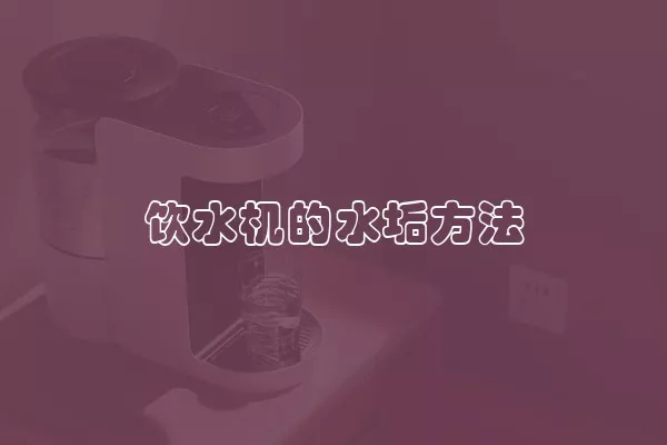 饮水机的水垢方法