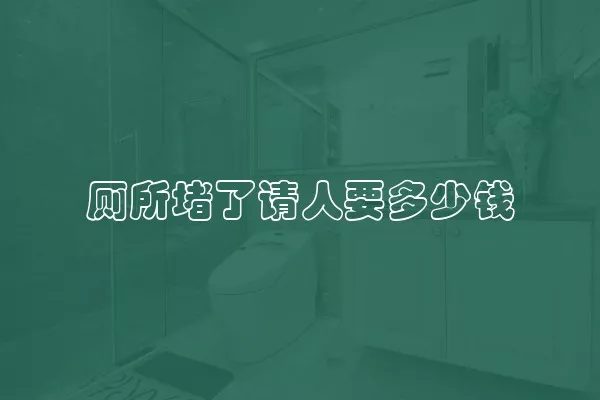 厕所堵了请人要多少钱