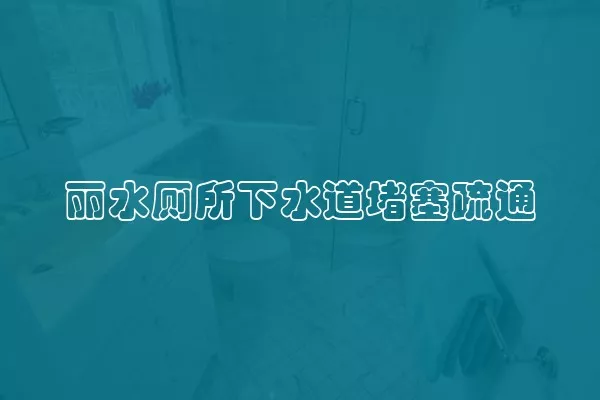 丽水厕所下水道堵塞疏通