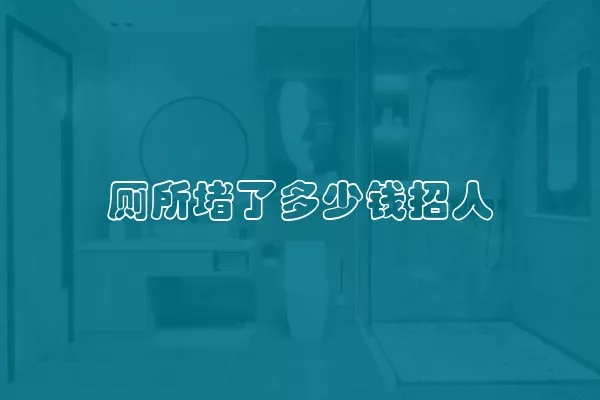 厕所堵了多少钱招人