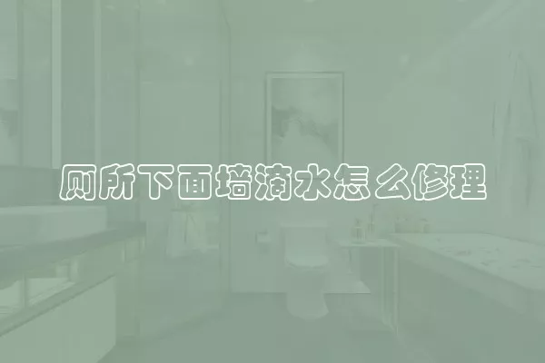 厕所下面墙滴水怎么修理
