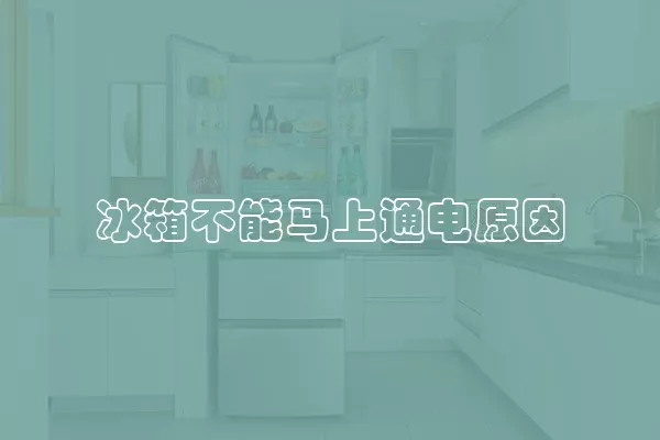 冰箱不能马上通电原因