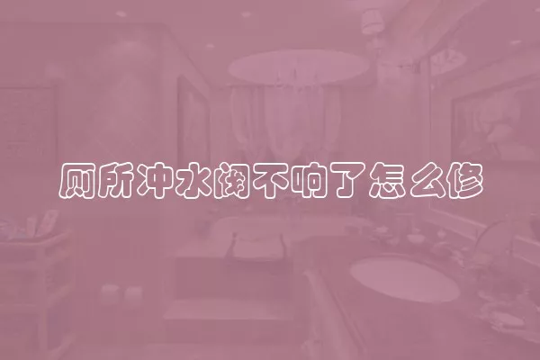 厕所冲水阀不响了怎么修