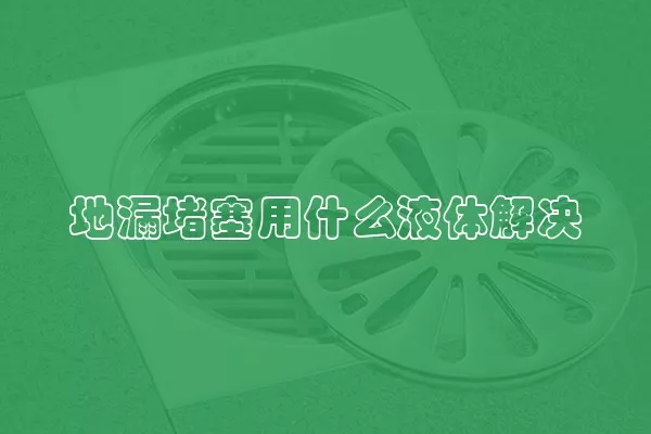 地漏堵塞用什么液体解决