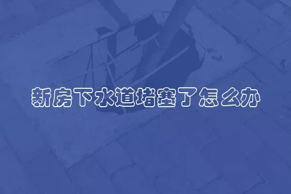 新房下水道堵塞了怎么办