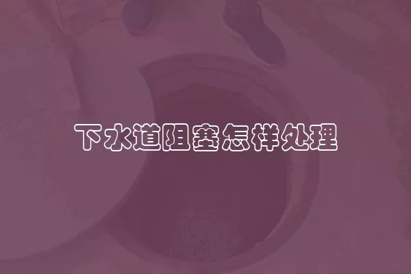 下水道阻塞怎样处理