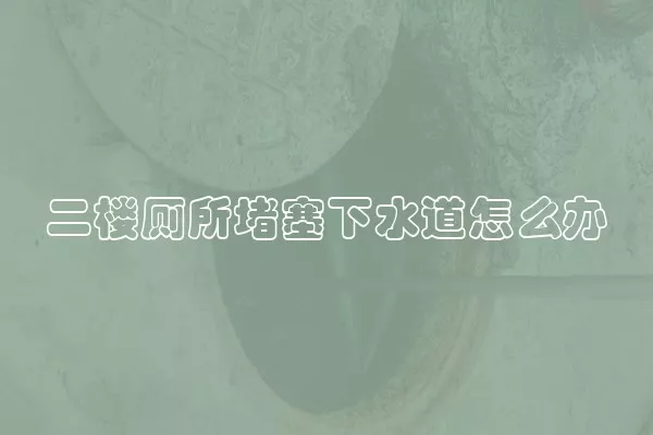 二楼厕所堵塞下水道怎么办