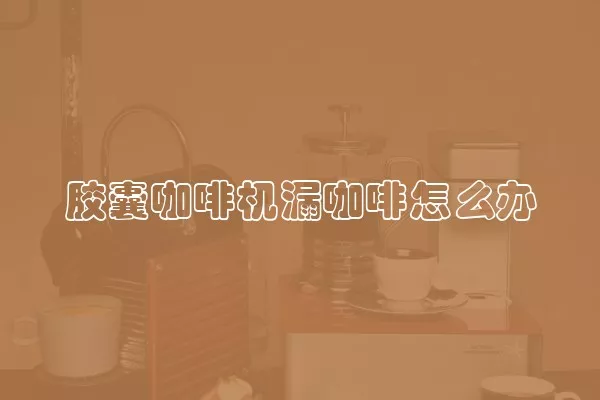 胶囊咖啡机漏咖啡怎么办