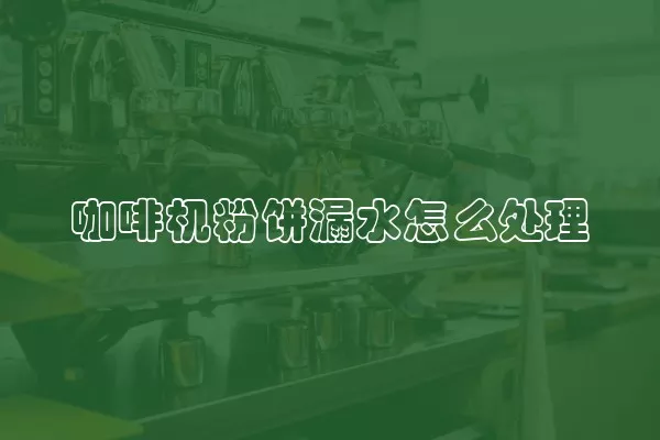 咖啡机粉饼漏水怎么处理
