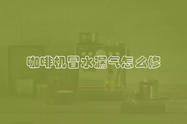 咖啡机冒水漏气怎么修