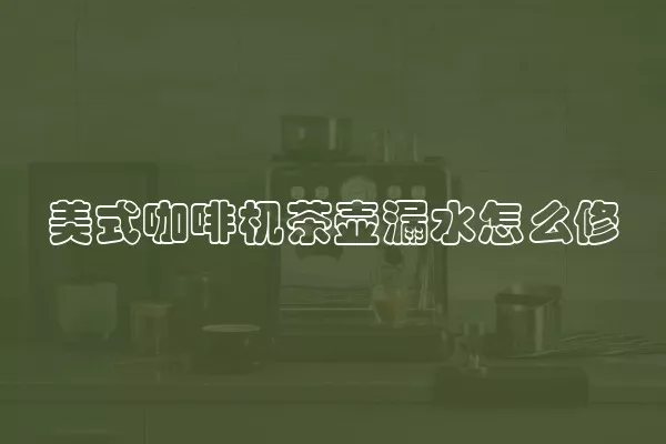 美式咖啡机茶壶漏水怎么修