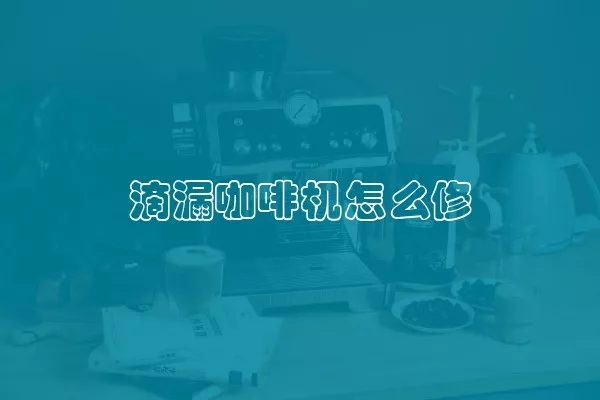 滴漏咖啡机怎么修