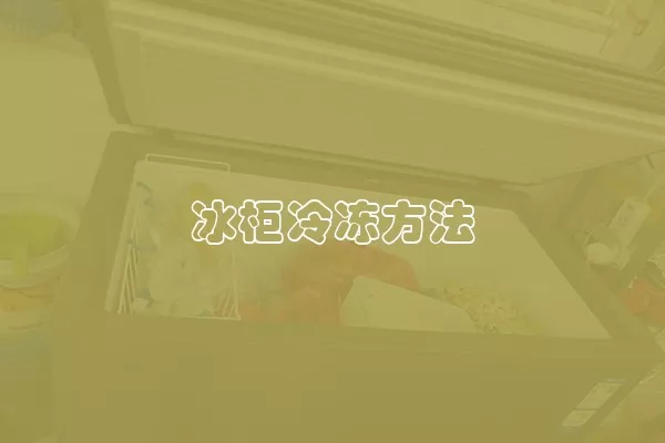 冰柜冷冻方法