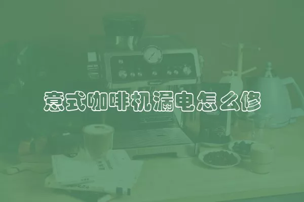 意式咖啡机漏电怎么修