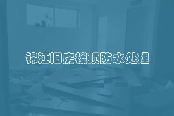 锦江旧房楼顶防水处理