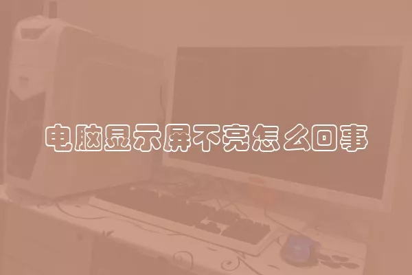 电脑显示屏不亮怎么回事