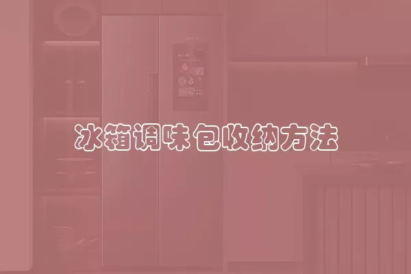 冰箱调味包收纳方法