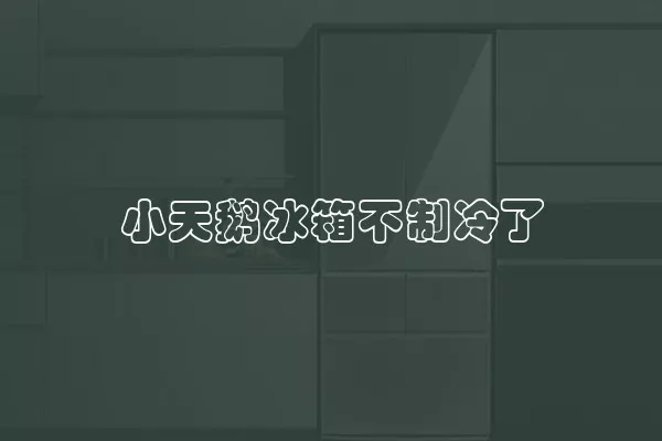 小天鹅冰箱不制冷了