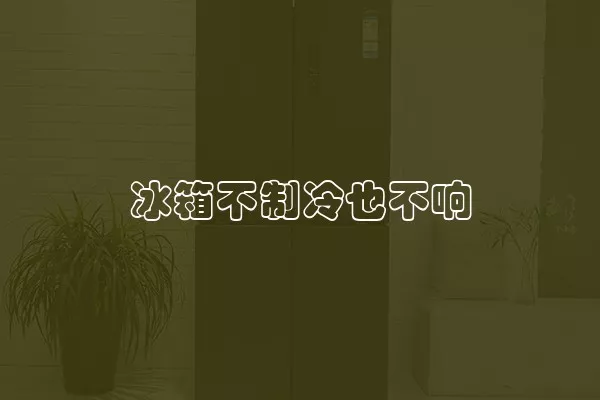 冰箱不制冷也不响