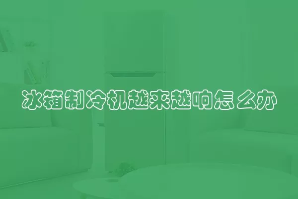 冰箱制冷机越来越响怎么办