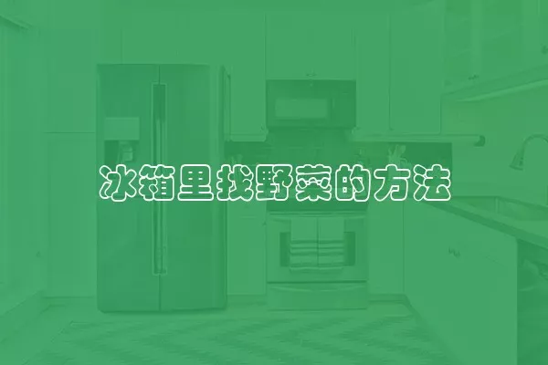 冰箱里找野菜的方法