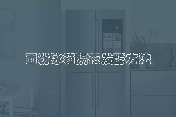 面粉冰箱隔夜发酵方法