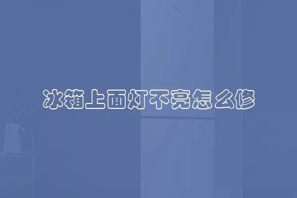 冰箱上面灯不亮怎么修