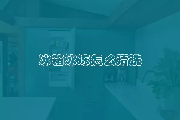 冰箱冰冻怎么清洗