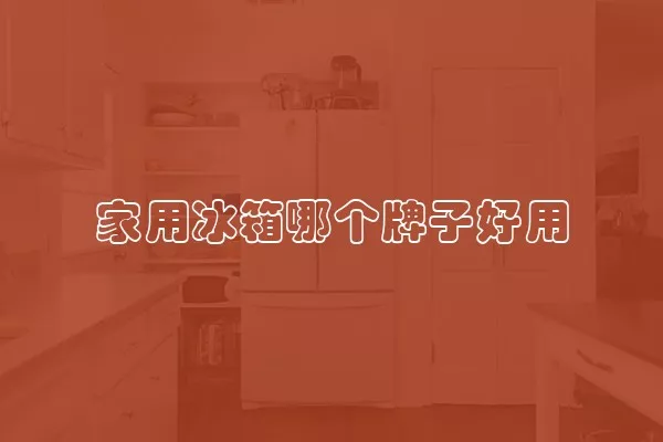 家用冰箱哪个牌子好用