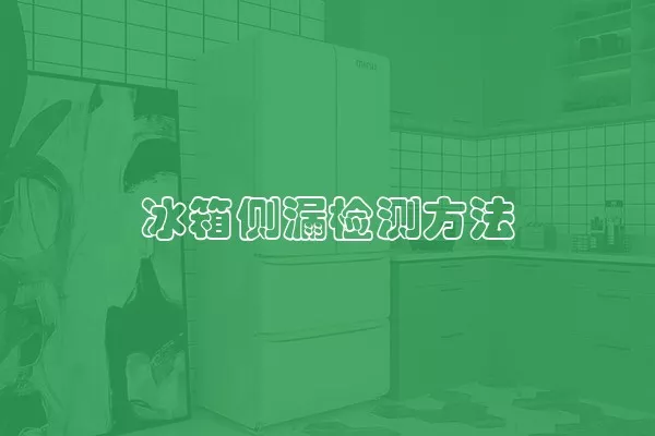 冰箱侧漏检测方法