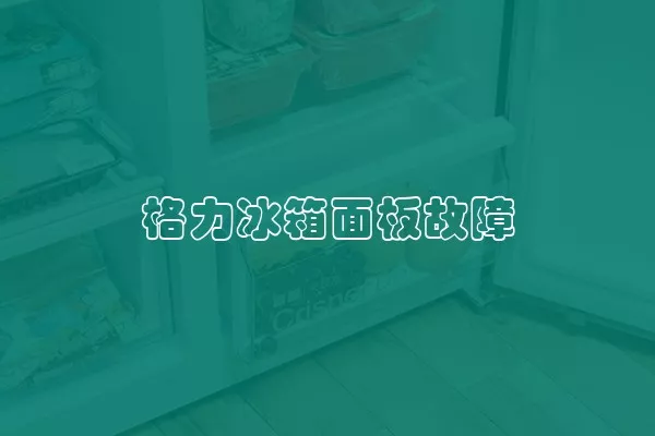 格力冰箱面板故障