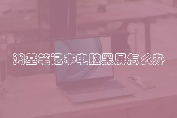 鸿基笔记本电脑黑屏怎么办