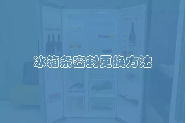 冰箱条密封更换方法