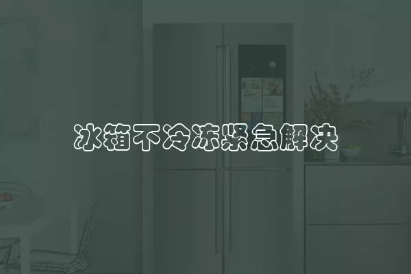 冰箱不冷冻紧急解决