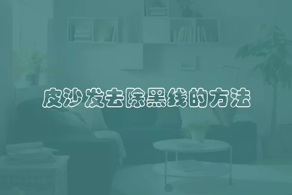 皮沙发去除黑线的方法